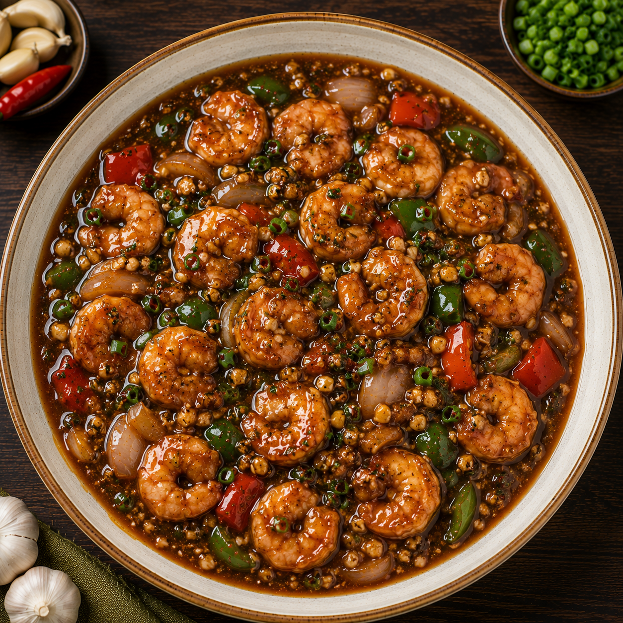 Prawns in Hot Garlic Sauce